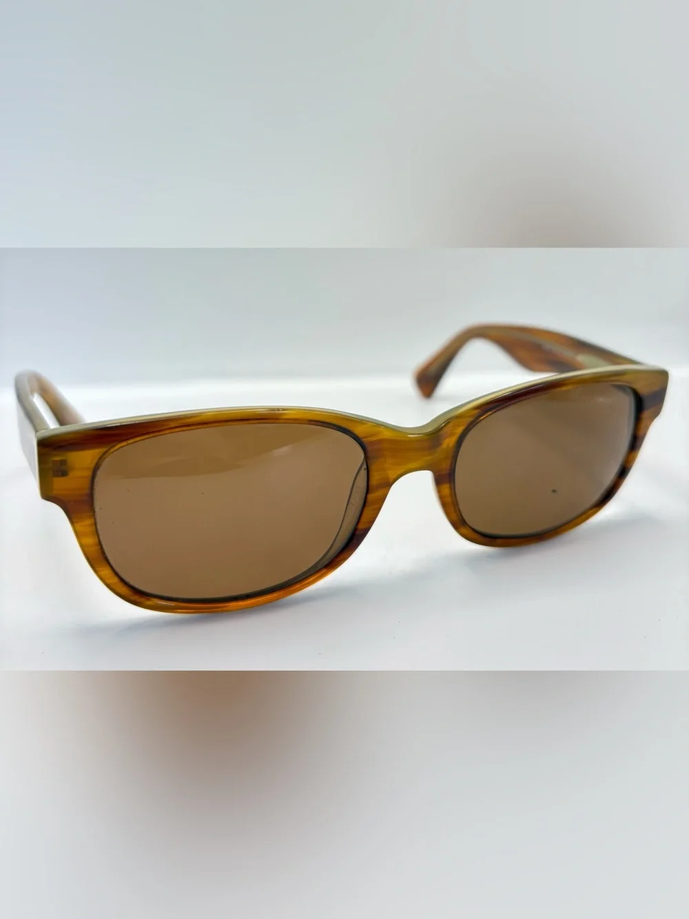 S659 Brown Oval Sunglasses Frames Only